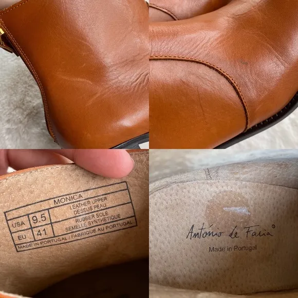 🍂 ANTONIO DE FARIA TAN GENUINE LEATHER BOOTIES!