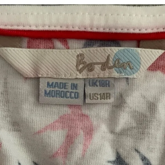 🐦 Boden Margot Jersey Swallow Bird Pin Up Retro Mad Men Dress 14 R w/ POCKETS!