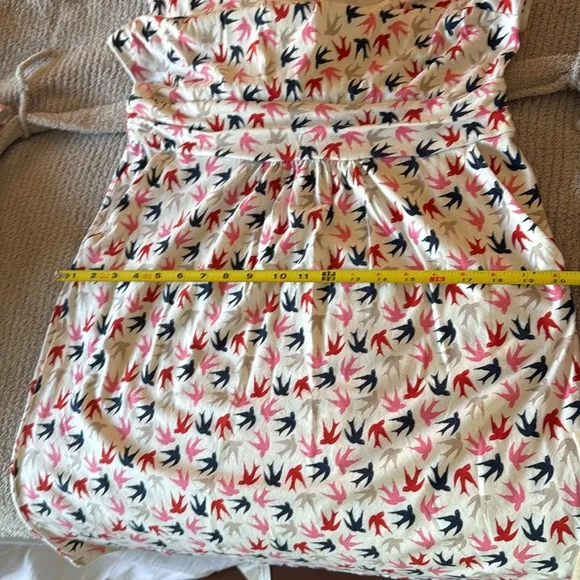 🐦 Boden Margot Jersey Swallow Bird Pin Up Retro Mad Men Dress 14 R w/ POCKETS!