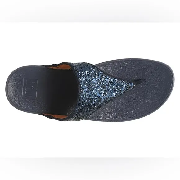 ♦️ FITFLOP Shimma Glitter thong flip flops Sz 11 sandals athletic EUC
