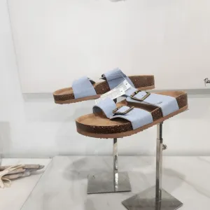 [ GAP KIDS]  NWT- boys size 3-4 light blue strappy sandal with cork and buckles.