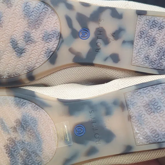 🌿 Rothy's The Flat In Ecru Beige Ballet Round Toe Slip On Women's Shoes
