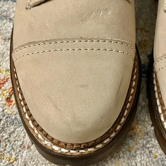 𝐅𝐑𝐘𝐄 Samantha Hiker Boot Suede Shearling Green Laces Size 5.5