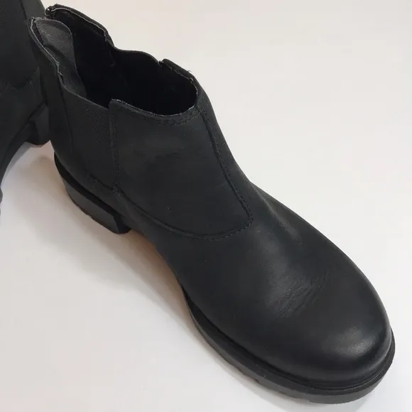 💙 Sorel Black Leather Ankle Boot