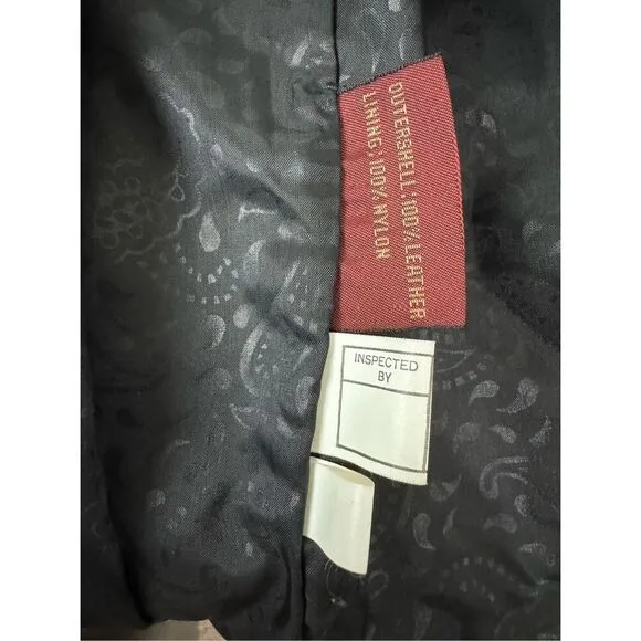 100% Leather Long Black Double Breasted Lined Trench Coat Men’s Med Woman’s Larg