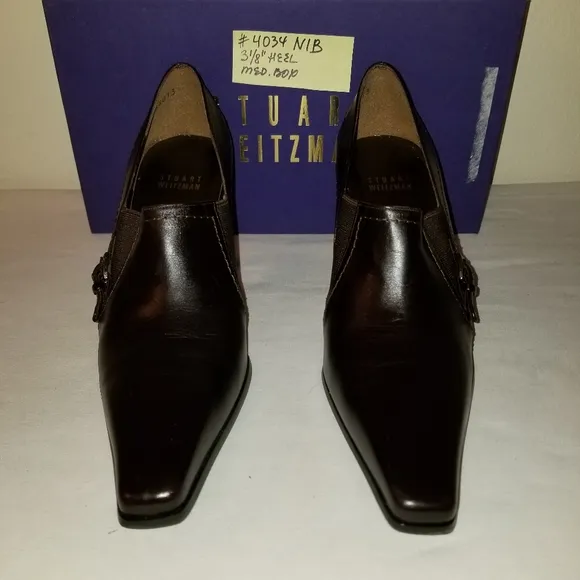 4034 NIB Stuart Weitzman Rich Brown Leather 7M