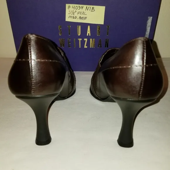 4034 NIB Stuart Weitzman Rich Brown Leather 7M