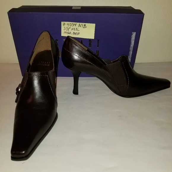 4034 NIB Stuart Weitzman Rich Brown Leather 7M