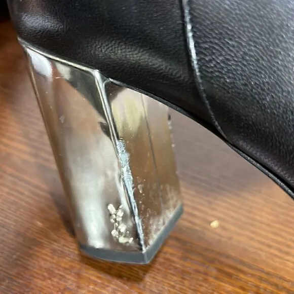 7 (37) YVES SAINT LAURENT PARIS (YSL) buttery soft leather ankle booties…