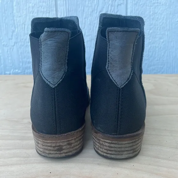Acid Wash Look Distressed Leather Ankle Boots Made in Spain size 38