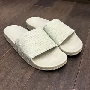 Adidas Adilette slides sandals flip flops Made in Italy BA7540 mens linen green