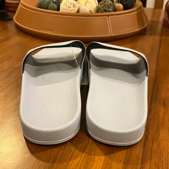 Adidas Adilette slides sandals new easy blue flip flops Italy BA7539 Mens Sz 10