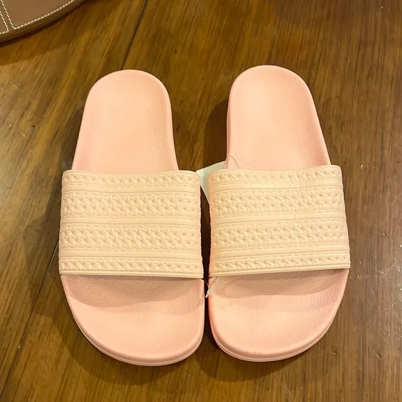 Adidas Adilette slides sandals shoes Hazel Coral flip flops Italy BA7538 Mens 10