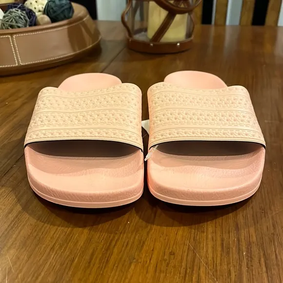 Adidas Adilette slides sandals shoes Hazel Coral flip flops Italy BA7538 Mens 10
