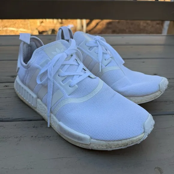 Adidas NMD R1 white shoes size 13
