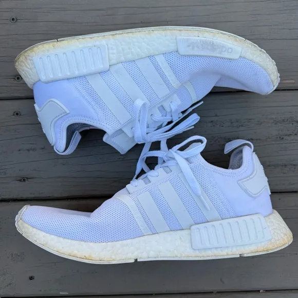 Adidas NMD R1 white shoes size 13
