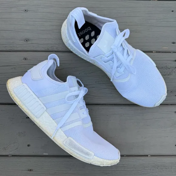 Adidas NMD R1 white shoes size 13