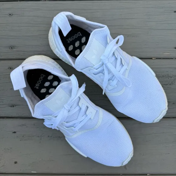 Adidas NMD R1 white shoes size 13
