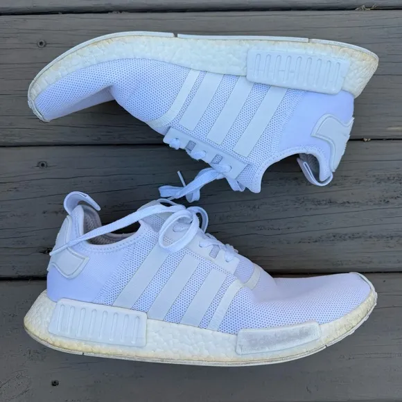 Adidas NMD R1 white shoes size 13