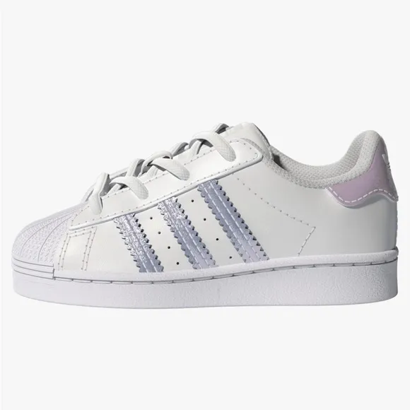 Adidas Originals Superstar White Metallic Kids Baby Superstar Sneaker shoes 5K