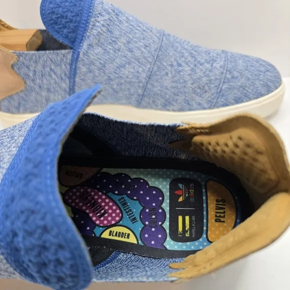 Adidas × Pharrell Williams | Elastic 'EQT Blue' sporty low-top sneakers MENS 11