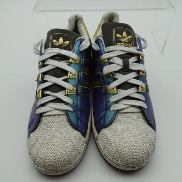 Adidas Retro Shell Toe Men Size 11 Shoes Blue Low Top Sneakers Casual Lace Up