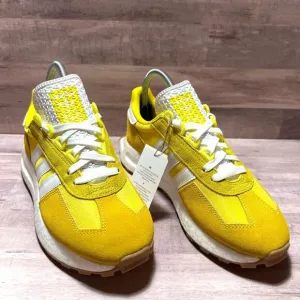 Adidas Retropy Yellow Suede Sneakers Size 6 1/2 Boost Sole Mens Athletic Shoes