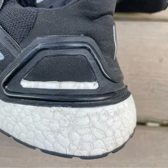 Adidas UltraBoost 2.0 Core Black and White knit running shoes size 6