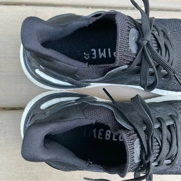 Adidas UltraBoost 2.0 Core Black and White knit running shoes size 6