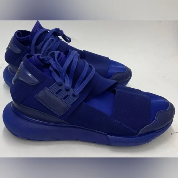 Adidas Y 3 Qasa High Blue High Sneakers Size 7 Like New MSRP $390