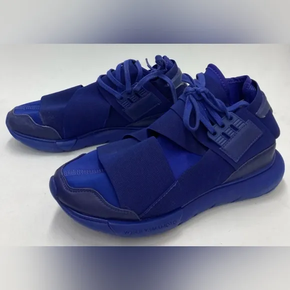 Adidas Y 3 Qasa High Blue High Sneakers Size 7 Like New MSRP $390