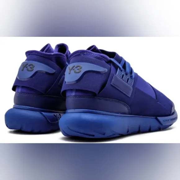 Adidas Y 3 Qasa High Blue High Sneakers Size 7 Like New MSRP $390