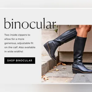 Aerosoles Boots Women's Black Binocular Faux Leather Tall Wedge Wide Calf Sz 6