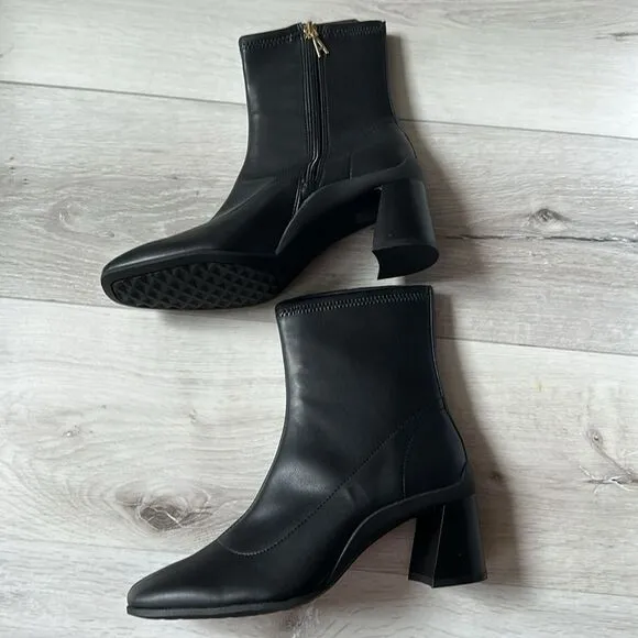 Aerosoles CORINDA Comfortable Heeled Ankle Boot Black Size 6.5 New in Box
