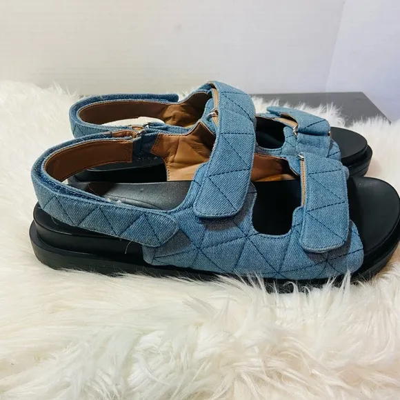 AEROSOLES Lamirca Denim Quilted Sandals