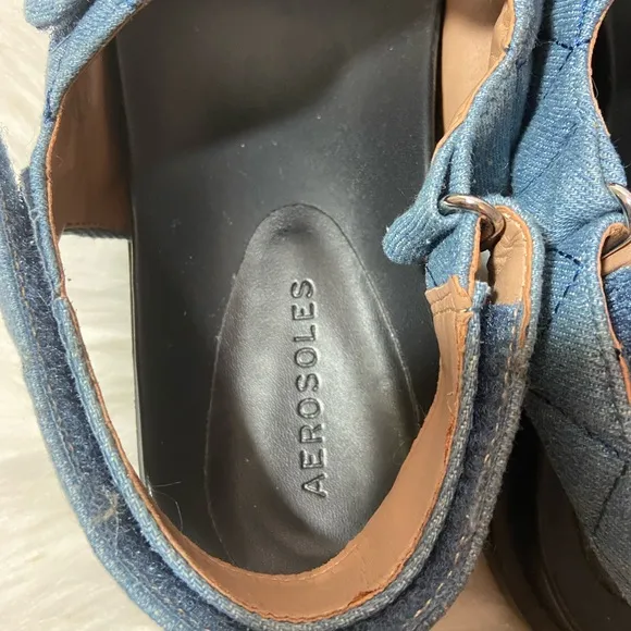 AEROSOLES Lamirca Denim Quilted Sandals