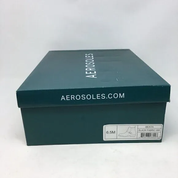 Aerosoles Women's Boots Black Size 6.5 Beata Ankle Stretchy Back Panel Buckle