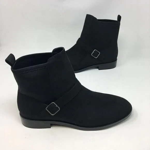 Aerosoles Women's Boots Black Size 6.5 Beata Ankle Stretchy Back Panel Buckle