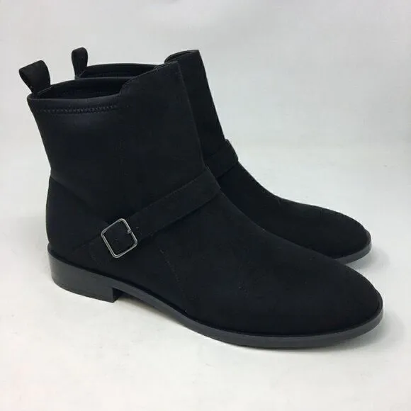 Aerosoles Women's Boots Black Size 6.5 Beata Ankle Stretchy Back Panel Buckle