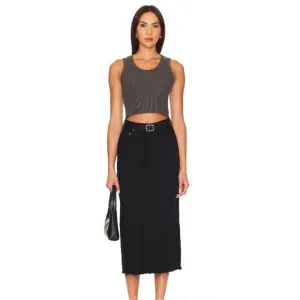 AG Adriano Goldsmith Delia Denim Maxi/Midi Skirt