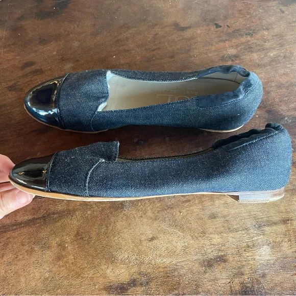 AGL Atilio Giusti Leombruini Denim and Patent Leather Loafers