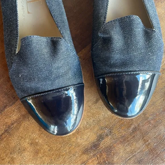 AGL Atilio Giusti Leombruini Denim and Patent Leather Loafers