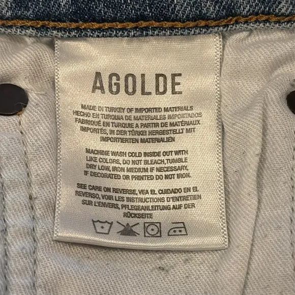 Agolde Wilder Mid-Rise Straight Leg Crop Jean in Cascadia
