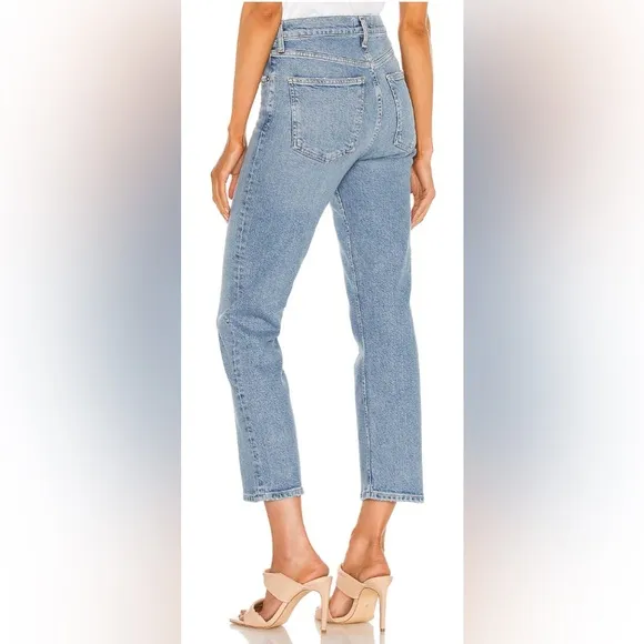 Agolde Wilder Mid-Rise Straight Leg Crop Jean in Cascadia