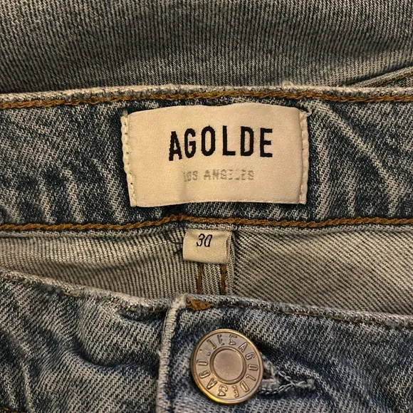 Agolde Wilder Mid-Rise Straight Leg Crop Jean in Cascadia