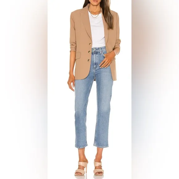 Agolde Wilder Mid-Rise Straight Leg Crop Jean in Cascadia