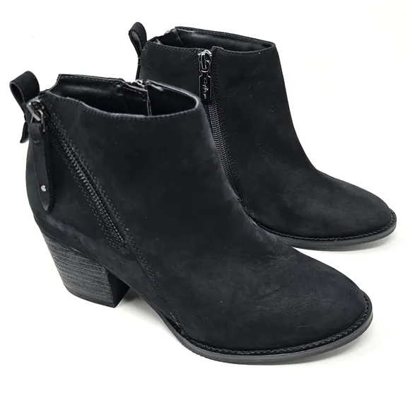 Agua College Waterproof Winter Ankle Boots Size 7.5 Black Leather Sealed Seams