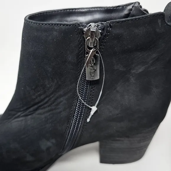 Agua College Waterproof Winter Ankle Boots Size 7.5 Black Leather Sealed Seams