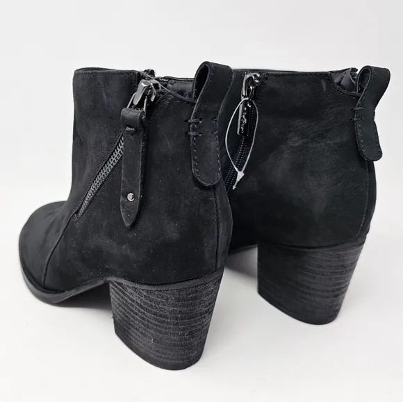 Agua College Waterproof Winter Ankle Boots Size 7.5 Black Leather Sealed Seams