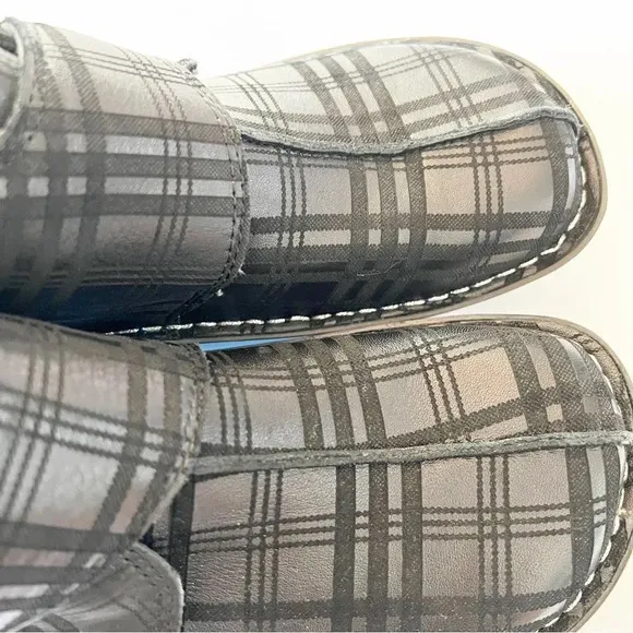 Alegria Caiti Plaid to Meet You Black Ankle Boot Size 36 EU Bootie Silver Button